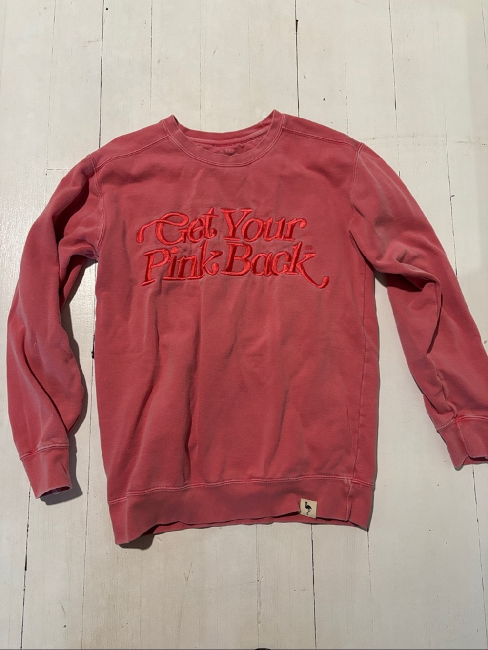 Get Your Pink Back Embroidered Pink Crewneck Sweatshirt